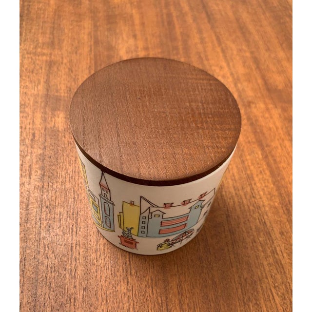 Mid-Century German Ceramic Box or Cookie Jar with Teak Lid from SMF Schramberg Keramik, 1960s For Sale - Image 5 of 18