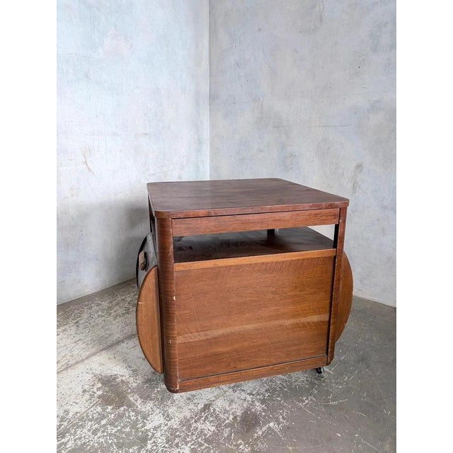 Art Deco Metamorphic Walnut Drinks Trolley by Incorporall For Sale - Image 6 of 7