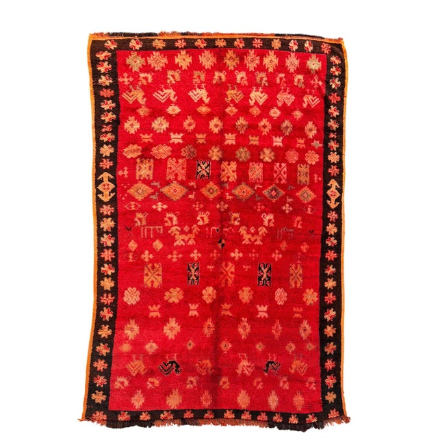 Vintage Moroccan Boujad Wool Rug, 1990 For Sale - Image 10 of 10