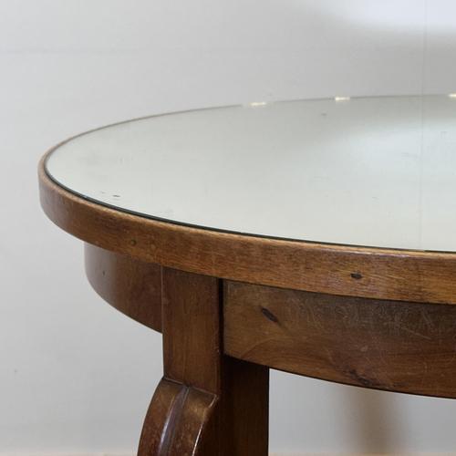 French Art Deco Side Table with Mirrored Top, 1930s For Sale - Image 6 of 15