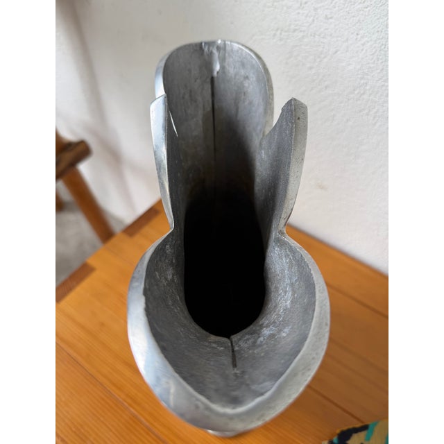Vintage Vase in Aluminum, 1970s For Sale - Image 10 of 17