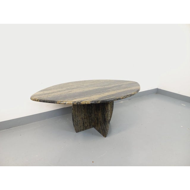 Vintage Oval Marble Coffee Table, 1970s For Sale - Image 16 of 16