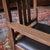 Mission Crafters and Weavers Mission Oak & Leather Slat Back Dining Chairs- A Pair For Sale - Image 3 of 5