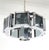 Chrome and smoked glass light fixture by Robert Sonneman on 20" long chain