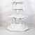 Chinoiserie Vintage Large-Scale Seven-Tier Chinoiserie White Painted Tole Pagoda Tower For Sale - Image 3 of 13