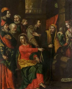 Marten de Vos, The Poor Widow's Offer, 17th Century, Oil on Canvas