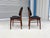1960s Set of 6 Refinished Danish Modern Teak & Black Vinyl Dining Chairs- Set of 6 For Sale - Image 11 of 15