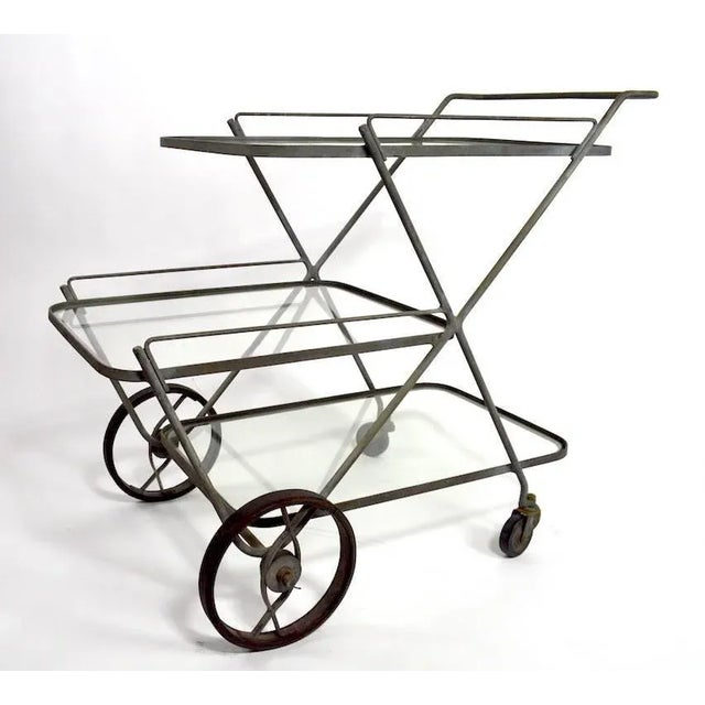 Tempestini for Salterini Style Serving Bar Cart For Sale - Image 9 of 11