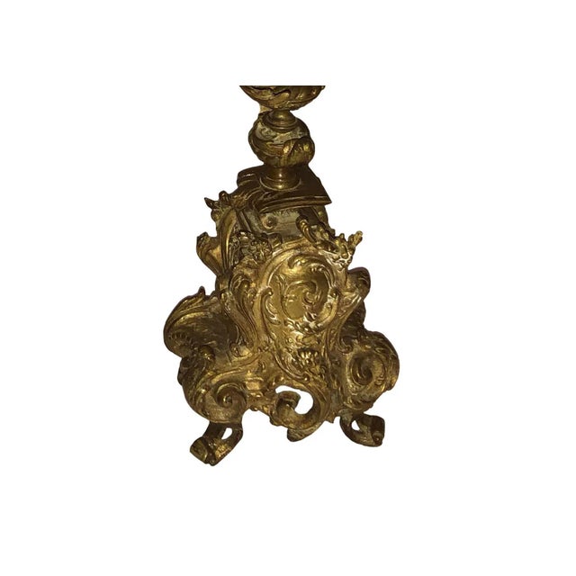 French Bronze Antique Candelabra - a Pair For Sale - Image 4 of 9