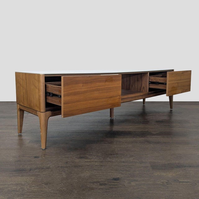 Modern Raymour & Flanigan Haldis Media Stand For Sale - Image 3 of 10