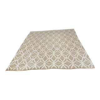 9ft × 11ft 11in West Elm Geometric Wool Jute Area Rug For Sale