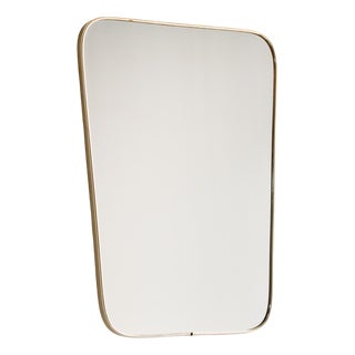 Vintage Metal Framed Mirror, 1960s For Sale