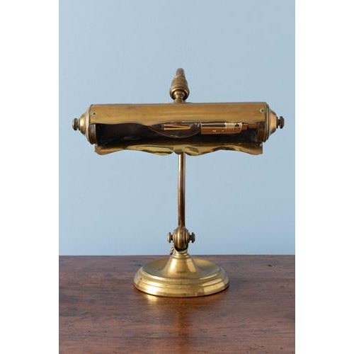 French Brass Bankers Desk Lamp, 1920s For Sale - Image 4 of 8