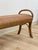 French Style Bentwood Rattan Woven Bench Vintage MCM 1960s Accent Boho Design For Sale - Image 4 of 11