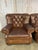 Mid 20th Century Pair of English Library Club Chairs in Hand-Finished Cognac Leather For Sale - Image 5 of 18