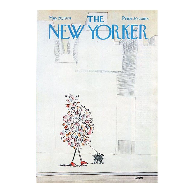 1974 Vintage New Yorker Magazine Cover, May 20, Robert Weber Original Cover Art, Dogs For Sale