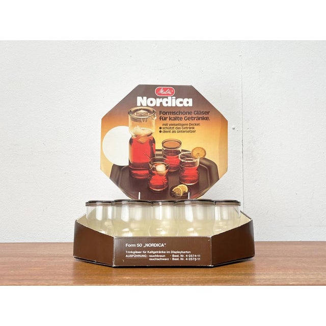 Vintage German Nordica Series Drinking Glasses with Cardboard Shop Display from Melitta, 1970s, Set of 12 For Sale - Image 11 of 18