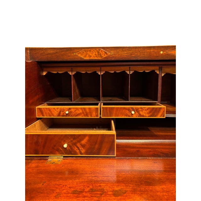 Late 18th Century Beautiful English Georgian Mahogany Drop Front Secretaire Chest / Butler Chest For Sale - Image 9 of 16