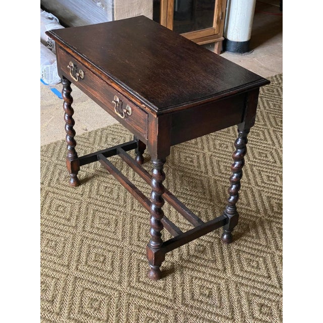 English Late 19th Century English Oak Side Table For Sale - Image 3 of 13