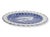 Late 19th century English Cauldon serving dish featuring an elegant cobalt blue transferware scene with classical...