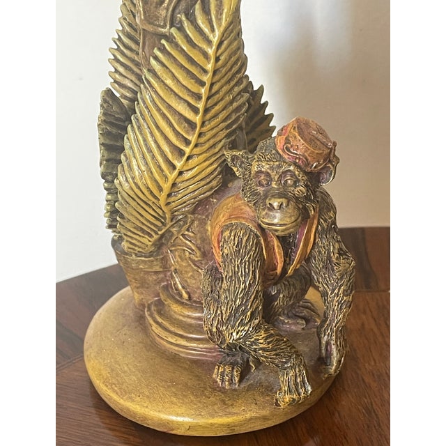 Mid 20 Th C Safari Tropical Candlesticks With Monkeys For Sale In Miami - Image 6 of 7