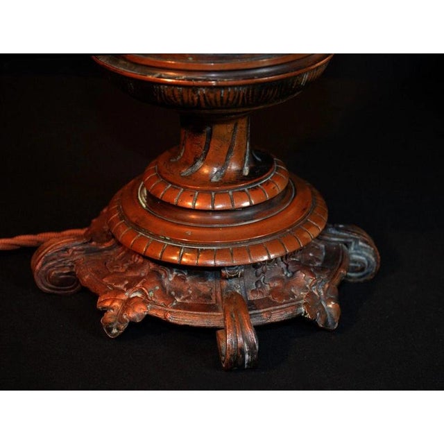French Napoleon III Bronze Putti Urn Table Lamp by Léopold Oudry, 1870 For Sale - Image 11 of 18
