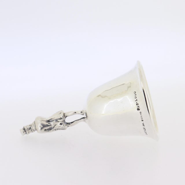 Late 20th Century Cartier Sterling Silver Table Bell With Figural Handle For Sale - Image 11 of 16