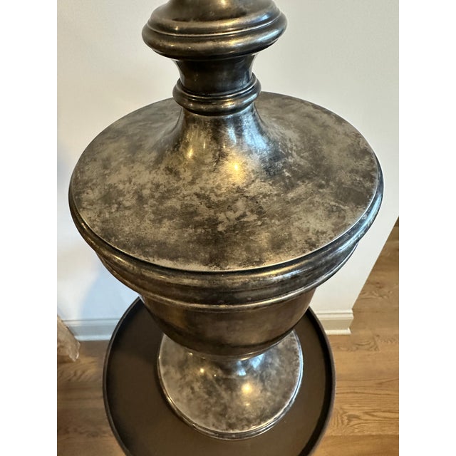 Visual Comfort Urn Style Lamp Silver Tone For Sale - Image 11 of 16