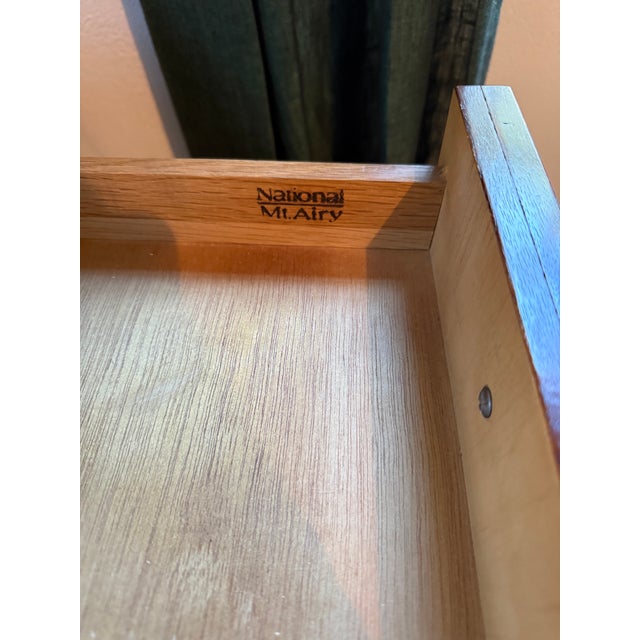 Late 20th Century National Mt. Airy Mahogany Executive Office Desk For Sale - Image 9 of 12