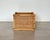 Square wicker and bamboo planter from the 1970s