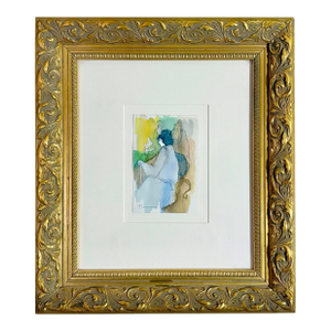 Itzchak Tarkay "Dinah" Original Watercolor & Ink Painting (1997)