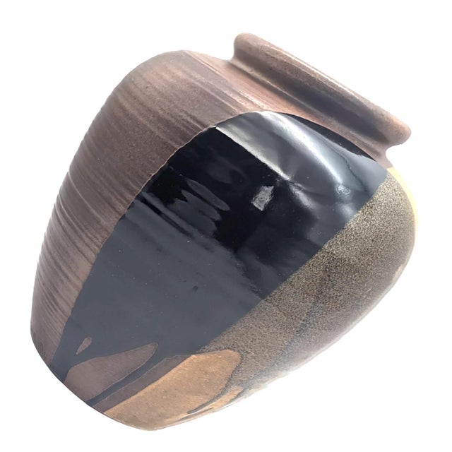 1970s Pottery Craft Glazed Stoneware Vase For Sale In Miami - Image 6 of 11