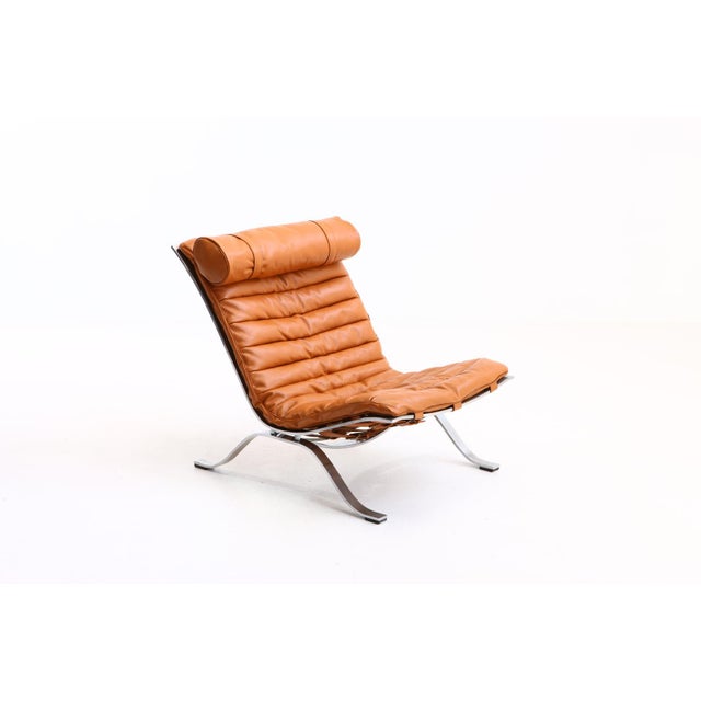 Tan Cognac Leather Highback Ari Armchairs by Arne Norell, Denmark, 1960s, Set of 2 For Sale - Image 8 of 15
