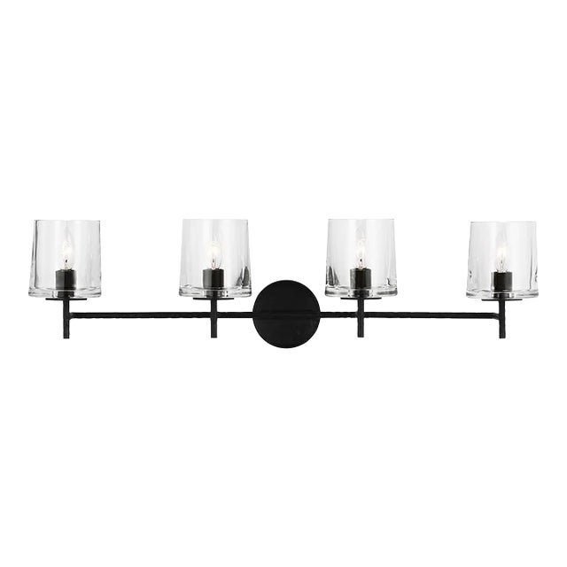 ED Ellen DeGeneres by Visual Comfort Studio Marietta 4-Light Vanity, Aged Iron For Sale