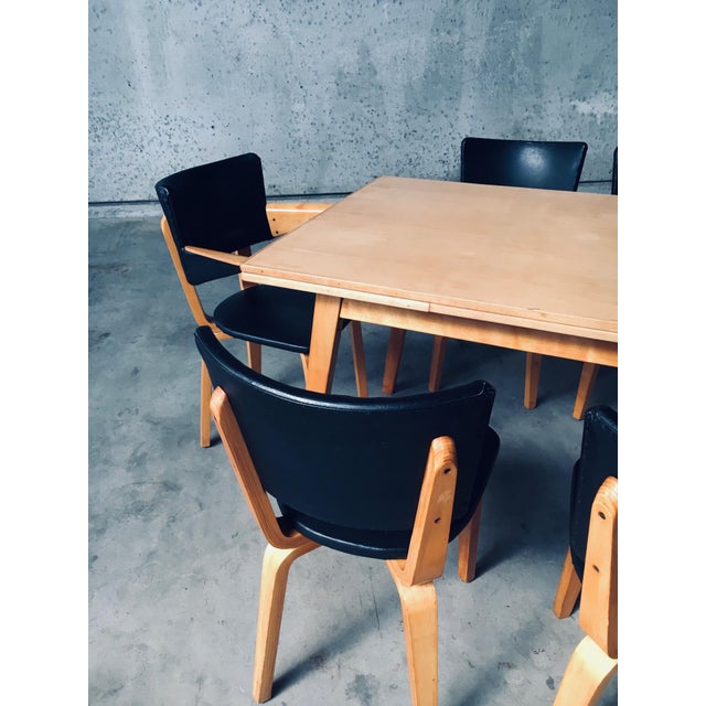 MCM Dutch Design Dining Chairs attributed to Cor Alons for Gouda Den Boer, 1950s, Set of 6 For Sale - Image 13 of 18