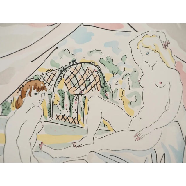 Léonard Tsuguharu Foujita, Nude in the Countryside, Original Engraving For Sale - Image 5 of 7