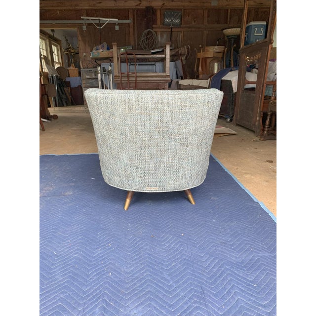 Kroehler 1950s Vintage Kroehler Mid Century Modern Swivel Lounge Chair For Sale - Image 4 of 9