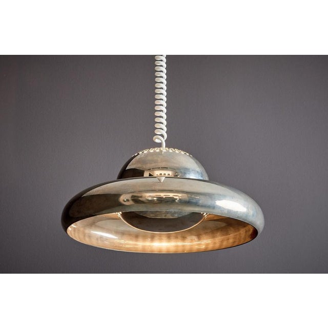 Fior di Loto Pendant in Nickel-Plated Brass for Flos, Italy, 1963 For Sale - Image 4 of 11