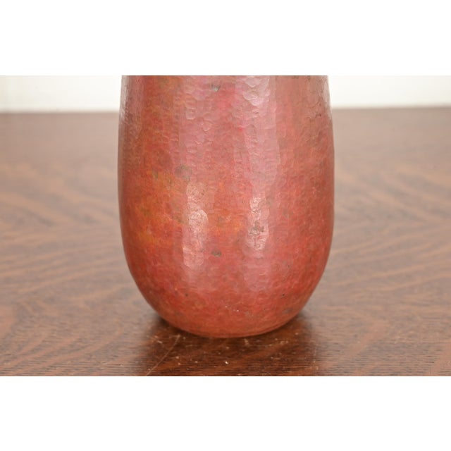 Metal Ramon Ramirez Arts & Crafts Hammered Copper Vase For Sale - Image 7 of 11
