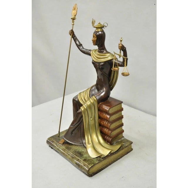 Vintage 1984 Erte (Romain De Tirtoff) "Lady Justice" Limited (Number 9 of 500) Bronze Goddess Sculpture. Stamped and...