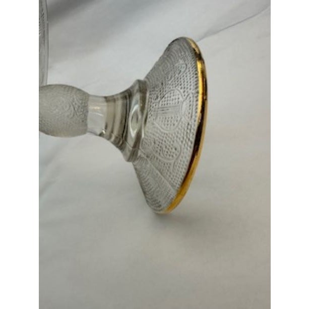 Mid-Century Modern Vintage Mid-Century Glass Pedestal Cake Stand For Sale - Image 3 of 5