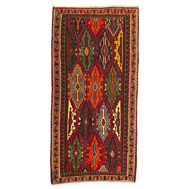 Vintage Turkish Colorful Kilim, 1980s For Sale - Image 18 of 18