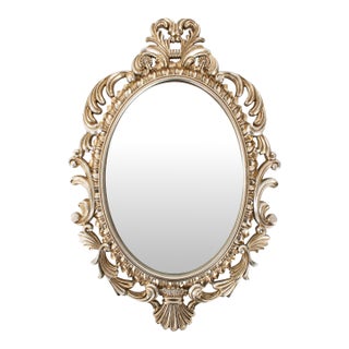 French D' Amboise Collection of Silver Petite Mirrors- Oval For Sale