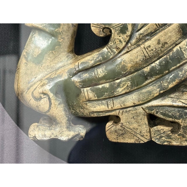 Green Jade “Vase on Phoenix” Shadowbox For Sale - Image 9 of 12