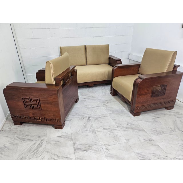 Wood Vintage Custom Sofa Set For Sale - Image 7 of 15