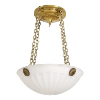 20th Century Art Nouveau Moonstone Plafonnier Pendant Light For Sale