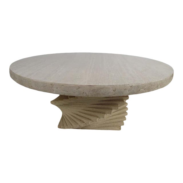 Modern FauxStone Coffee Table Chairish