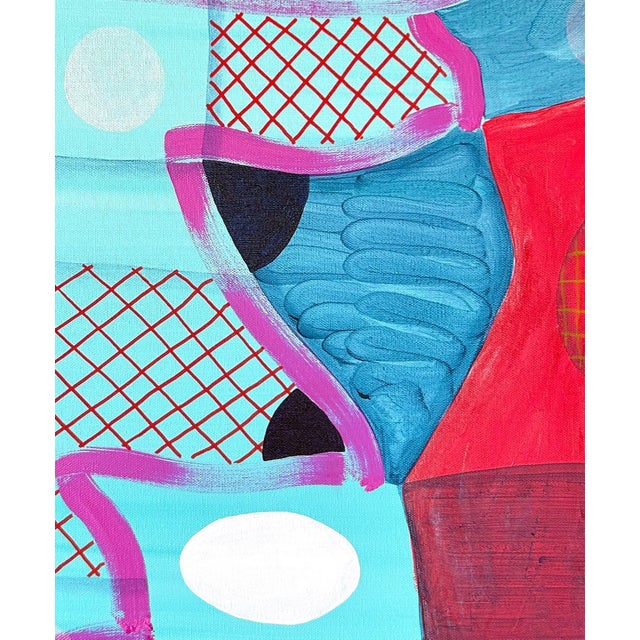 Blue Max Manning “Untitled (CVS276)” Contemporary Blue, Pink & Yellow Geometric Abstract Painting, 2024 For Sale - Image 8 of 8
