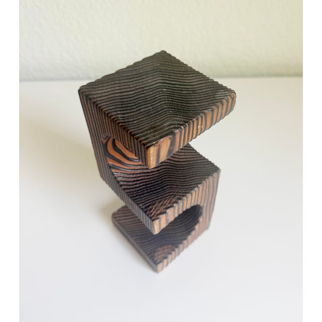 Shou Sugi Ban Abstract Wood Object, 1970s Japan For Sale - Image 4 of 10