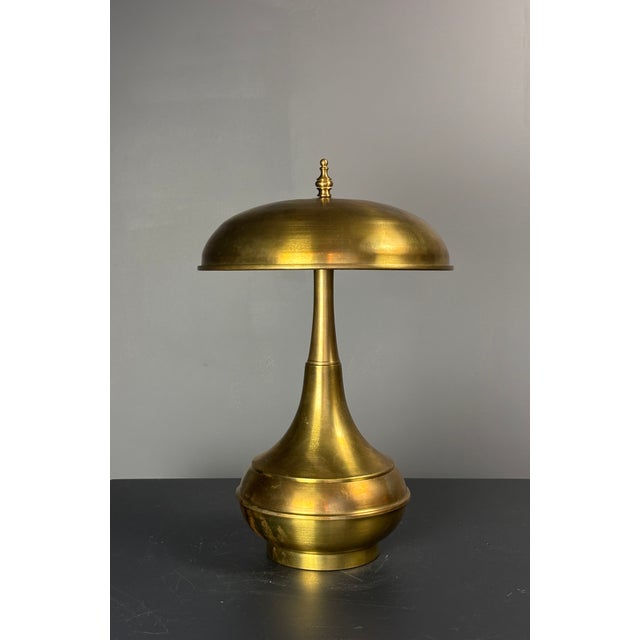 Metal Mid-Century Modern Italian Brass Dome Mushroom Table Lamp, 1960s For Sale - Image 7 of 18
